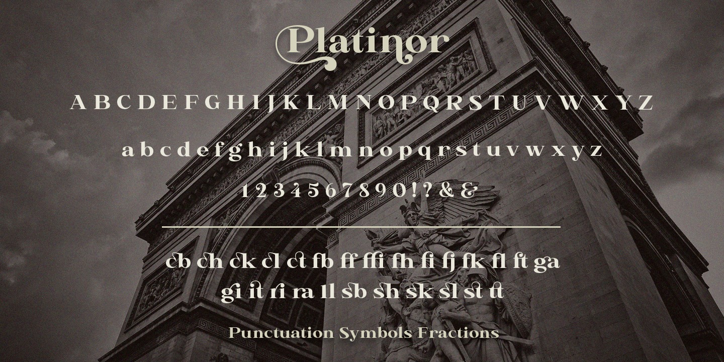 Beispiel einer Platinor-Schriftart #3